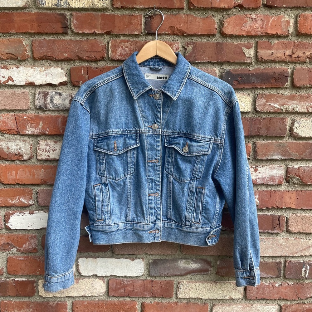 Moto denim jacket (topshop)